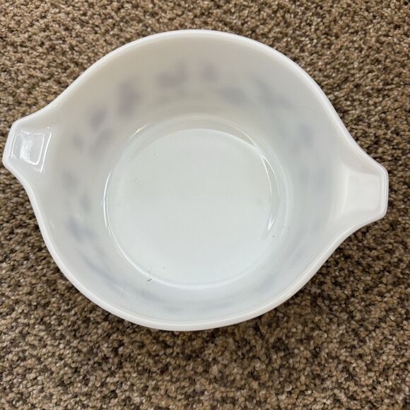 Vintage Pyrex Early American White and Brown 1.5 Pint Covered Casserole #472 - Picture 7 of 10